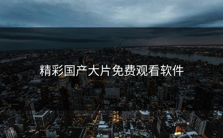 精彩国产大片免费观看软件